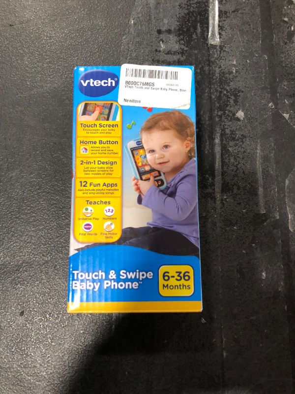 Photo 2 of VTech Touch and Swipe Baby Phone, Blue
