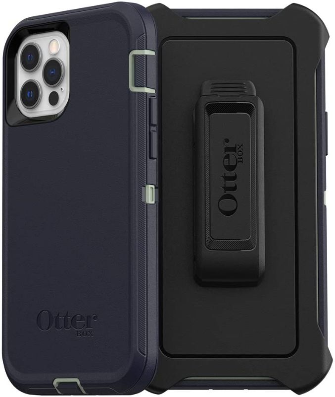 Photo 1 of OTTERBOX DEFENDER SERIES SCREENLESS EDITION Case for iPhone 12 & iPhone 12 Pro - VARSITY BLUES (DESERT SAGE/DRESS BLUES)
