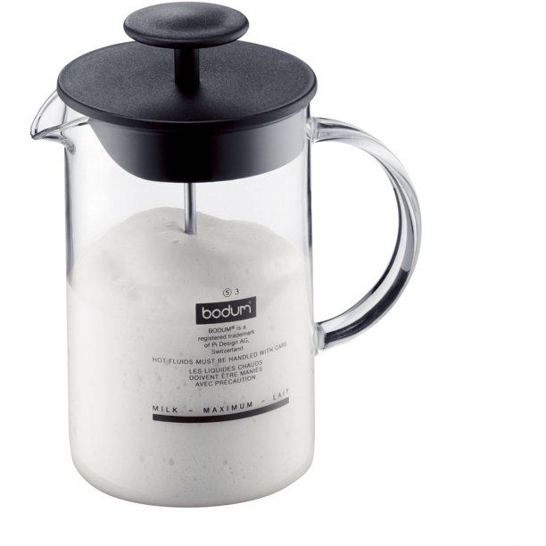 Photo 1 of BODUM Latte Milk Frothier with Glass Handle, 8 Ounce, Black