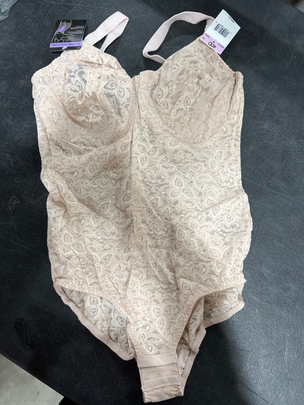 Photo 2 of Bali Shapewear Lace N' Smooth Body Briefer - 8L10, D , Beige