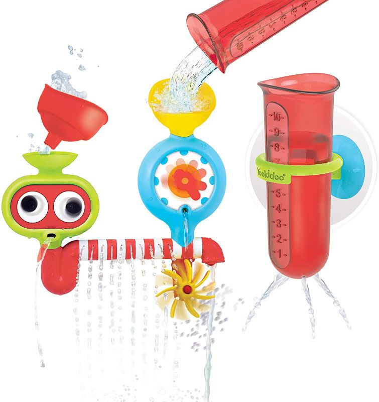 Photo 1 of Yookidoo Baby Bath Toy - Spin 'N' Sprinkle Water Lab - Spinning Gear and Googly Eyes for Toddler or Baby Bath Time Sensory Development - Attaches to Any Size Tub Wall (1-3 Years)
