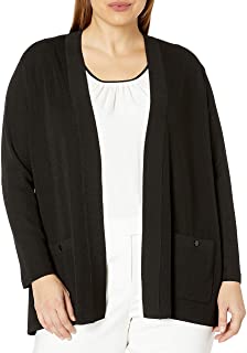 Photo 1 of Anne Klein Women's Plus Size Solid Two Pocket Malibu Cardigan SIZE 1X
