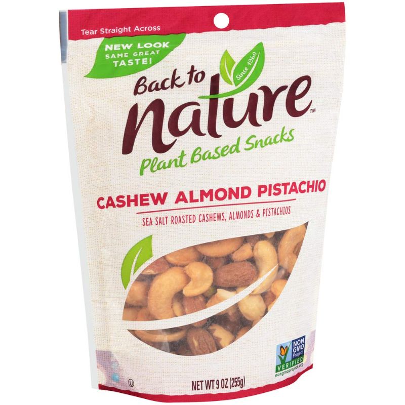 Photo 1 of Back to Nature Trail Mix, Non-GMO Cashew Almond Pistachio Blend, 9 Ounce EXP 01/07/2022