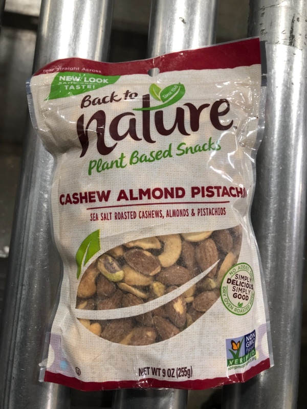 Photo 2 of Back to Nature Trail Mix, Non-GMO Cashew Almond Pistachio Blend, 9 Ounce EXP 01/07/2022