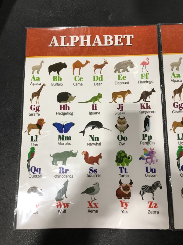 Photo 1 of EDUCATIONAL ALPHABET POSTERS FOR LEARNING. LOT OF 2. 