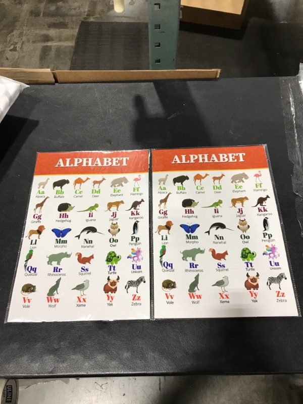 Photo 1 of EDUCATIONAL ALPHABET POSTERS FOR LEARNING. LOT OF 2. 
