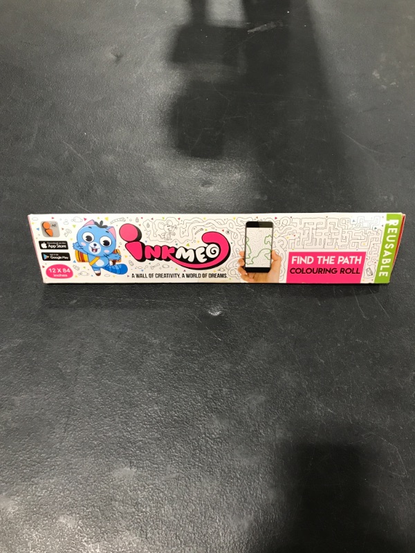 Photo 3 of Inkmeo Find The Path Reusable Wall Coloring Roll - Different Mazes to Solve! Size 12” x 84” Augmented Reality Enabled Learning Activity Roll for Kids. Works in iOS & Android
