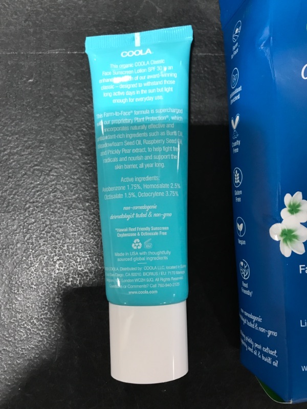 Photo 3 of COOLA Organic Face Sunscreen SPF 30 Sunblock Lotion, Dermatologist Tested Skin Care for Daily Protection, Vegan and Gluten Free, Cucumber, 1.7 Fl Oz
