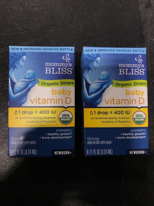 Photo 2 of Mommy's Bliss - Vitamin D Organic Drops - 0.11 Fl. Oz.
2pck