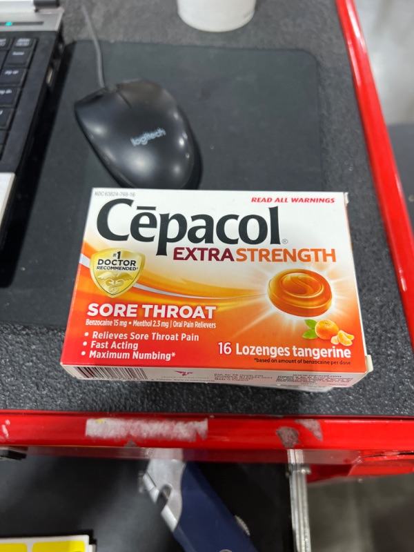 Photo 3 of 3 PACK of Cepacol Maximum Strength Throat Drop Lozenges, Honey Lemon, 16 Count
**BEST BY: 03/2022