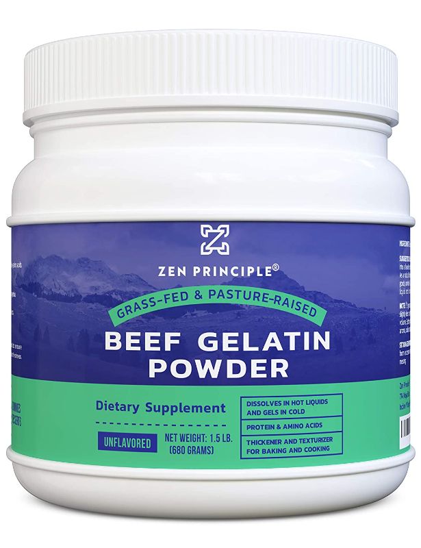 Photo 1 of Grass-Fed Gelatin Powder, 1.5 lb. Custom Anti-Aging Protein for Healthy Hair, Skin, Joints & Nails. Paleo and Keto Friendly Cooking and Baking. Type 1 and 3 Collagen. GMO and Gluten Free. Unflavored.
BEST BY: 04/30/2022