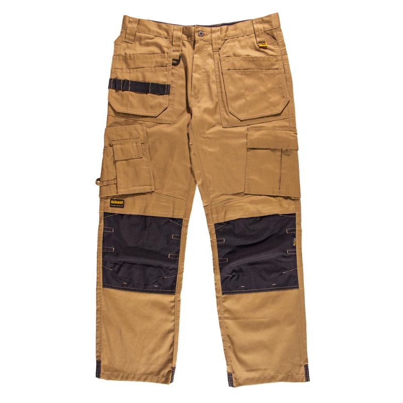 Photo 1 of DEWALT ProTradesman Men's 32 in. W X 31 in. L Tan Polyester/Cotton/Elastane Heavy-Duty Stretch Work Pant
