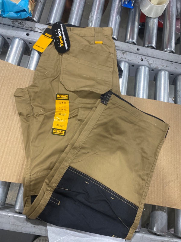 Photo 2 of DEWALT ProTradesman Men's 32 in. W X 31 in. L Tan Polyester/Cotton/Elastane Heavy-Duty Stretch Work Pant
