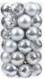 Photo 1 of 41ct 2.36”Christmas Balls Ornaments Hanging Decorations(60mm,Silver)