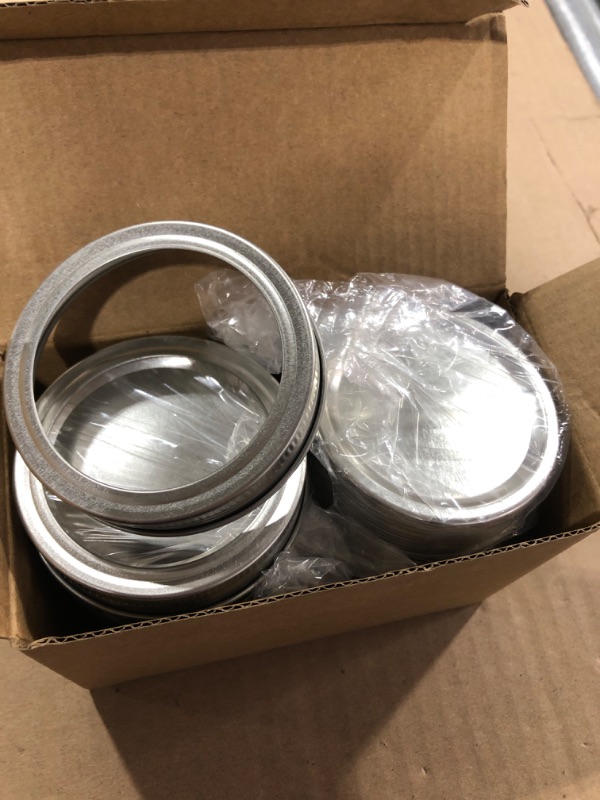 Photo 2 of 106 Count Regular Mouth Canning Lids, 70MM Mason Canning Jar Lids for Bell/Kerr -Split-Type Metal Jar Lids Leak Proof- Food Grade Material, 100% Fit & Airtight for Regular Mouth Jars
