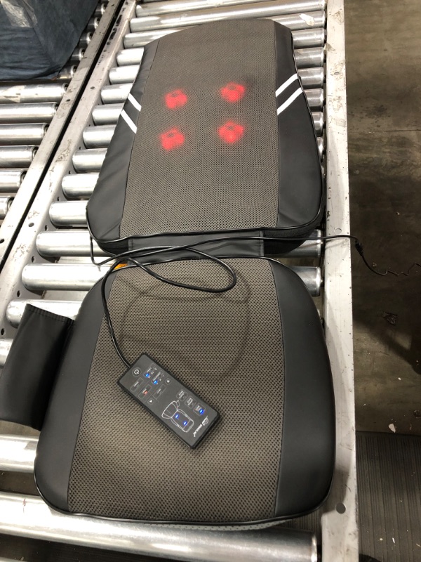 Photo 1 of Snailax Back Massager with Heat,Shiatsu Massage Seat Cushion,8 Flexible Nodes Massage for Full Back Massage Chair Pad,Chair Massager for Office,Home Use
