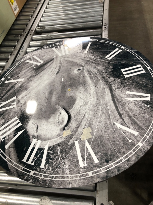 Photo 2 of Black Oversized Horse 36" Wall Clock