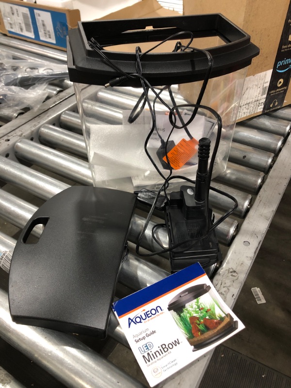 Photo 1 of Aqueon Mini Bow 1 Gal Desktop Aquarium Kit Black