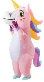 Photo 1 of Spooktacular Creations Inflatable Costume Unicorn Full Body Unicorn Air Blow-up Deluxe Halloween Costume - Adult Size
