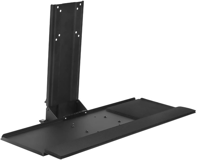 Photo 1 of Mount-It! Monitor and Keyboard Wall Mount, Height Adjustable Standing VESA Keyboard Tray, 25 Inch Wide Platform with Mouse Pad (MI-7915)
