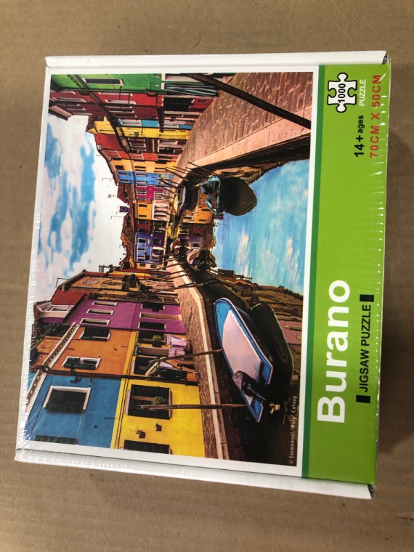 Photo 2 of 1000 Piece Puzzle for Adults - Colorful Burano Jigsaw Puzzles - Fun Puzzle Educational Family Game Toys Gift for Adults Teens