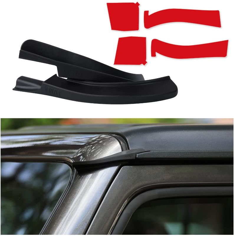 Photo 1 of  JVMA Improved Hardtop Rain Gutter Extensions Rainwater Deflector, Compatible with Jeep Wrangler JL JKU 2008-2017