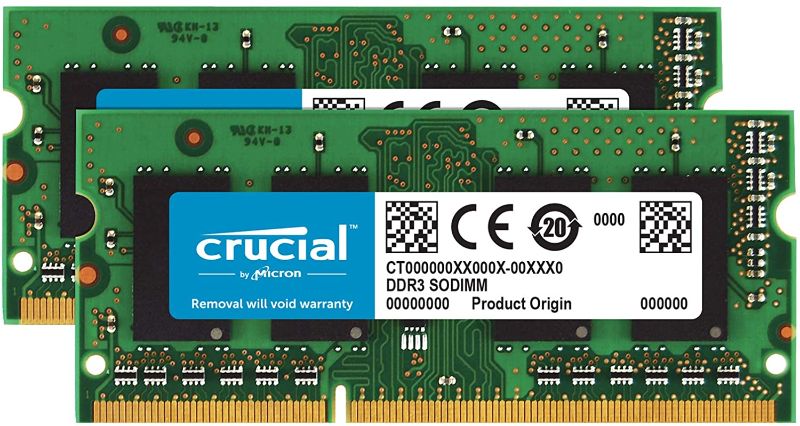 Photo 1 of Crucial RAM 16GB Kit (2x8GB) DDR3 1600 MHz CL11 Memory for Mac CT2K8G3S160BM
