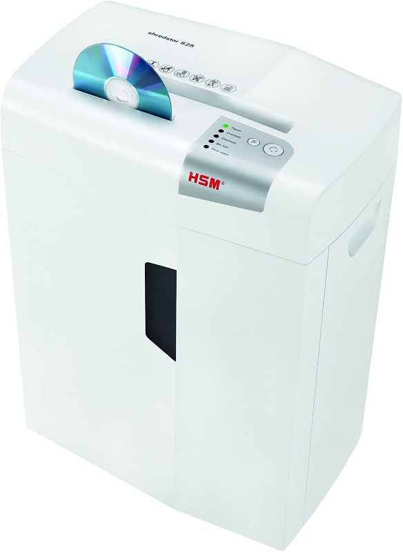 Photo 1 of HSM shredstar S25 Strip-Cut Shredder; Shreds Up to 25 Sheets; 6.9-Gallon Capacity Shredder, White