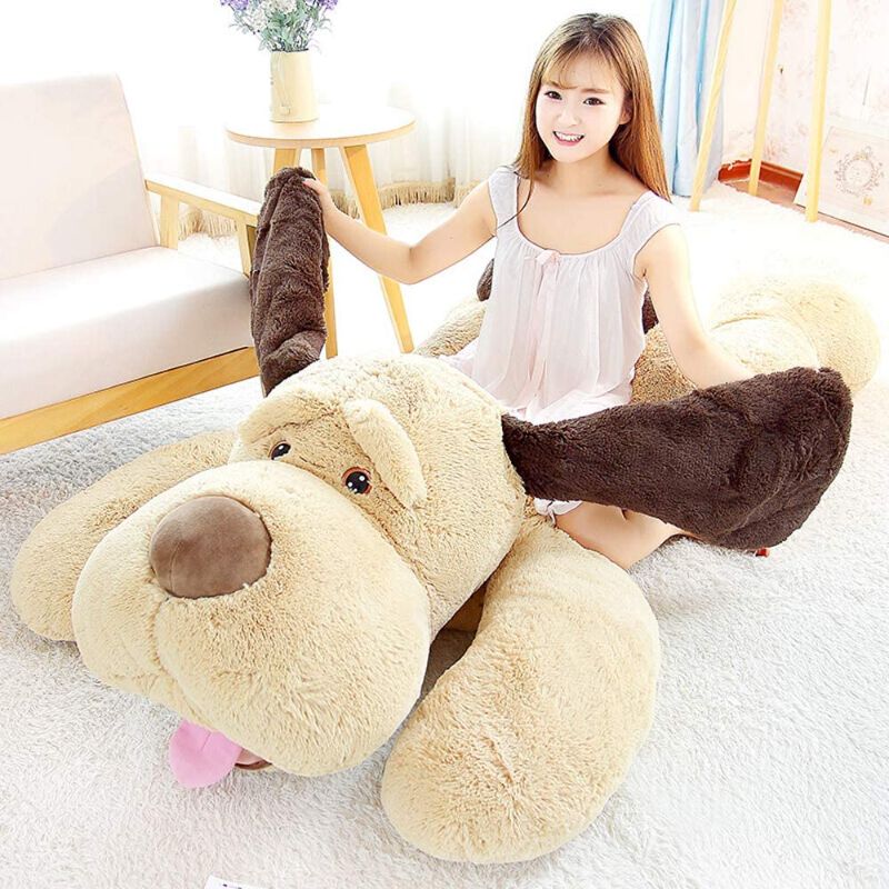 Photo 1 of MorisMos Puppy Dog Stuffed Animal Soft Plush Dog Pillow Big Plush Toy for Girls Kids (Large-55 Inch)