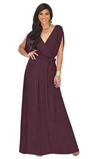 Photo 1 of KOH KOH Formal Short Sleeve Cocktail Flowy V-Neck Gown
LARGE 