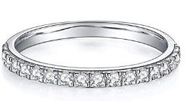 Photo 1 of Moissanite Wedding Band,Wedding Rings for Women Set With VVS DEF Small Sparckly, 0.3ct of Moissanites.White gold plated wedding bands for women in Sterling Silver
UNKNOWN SIZE SEEMS LIKE 6 