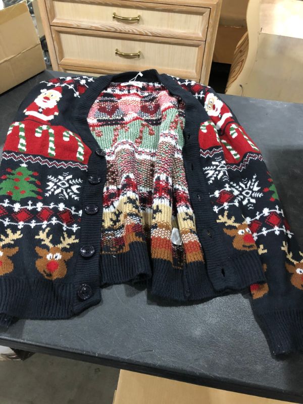 Photo 2 of Men's Christmas Rudolph Reindeer Holiday Festive Knitted Sweater Cardigan Cute Ugly Pullover Jumper
SMALL