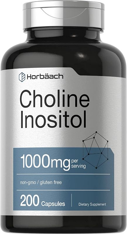 Photo 1 of Choline Inositol 1000 mg | 200 Capsules | Non-GMO, Gluten Free Supplement | by Horbaach
