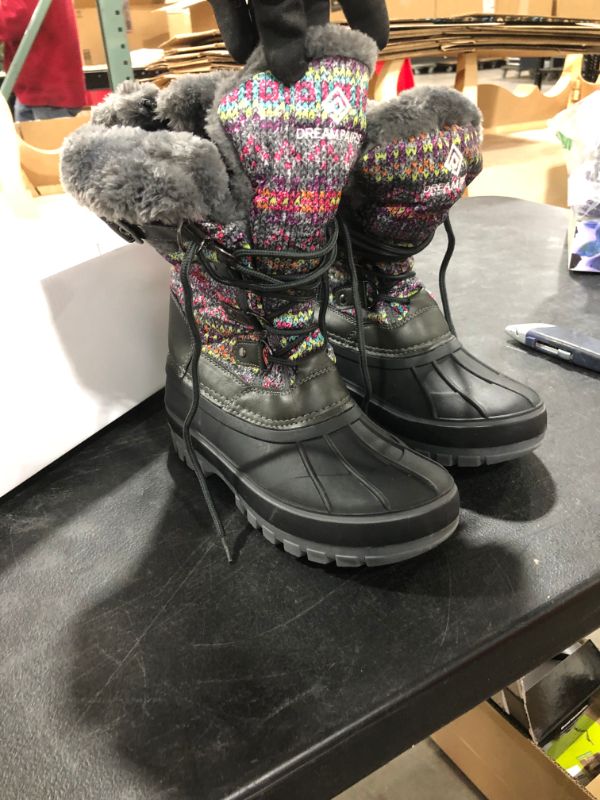 Photo 1 of Dream Pairs Kids Boys & Girls Snow Boots Insulated Waterproof Winter Snow Boots KRIVER-1 PINK Size 4