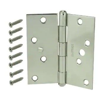 Photo 1 of 2 PACK! Everbilt
4 in. Stainless Steel Square Corner Security Door Hinge