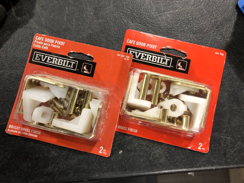 Photo 2 of 2 PACK TOTAL OF 4!!!  Everbilt
Bright Brass Cafe Door Pivot (2-Pack)