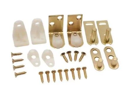 Photo 1 of 2 PACK TOTAL OF 4!!!  Everbilt
Bright Brass Cafe Door Pivot (2-Pack)