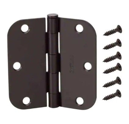 Photo 1 of 14 PACK! Everbilt
3-1/2 in. x 5/8 in. Oil-Rubbed Bronze Radius Door Hinge