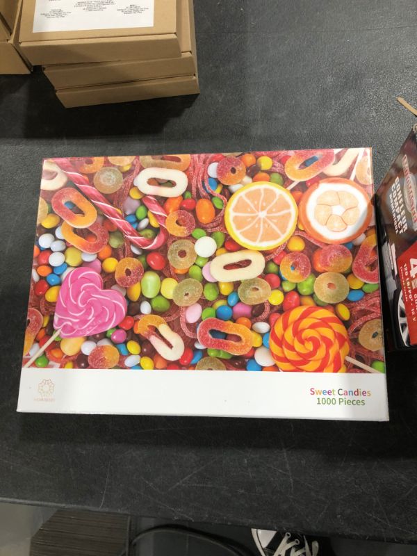 Photo 2 of Homebody - Sweet Candies - 1000 Piece Premium Jigsaw Puzzle for Adults, Multi Color, 26.77" L X 18.89" W (Sweet Candies)
