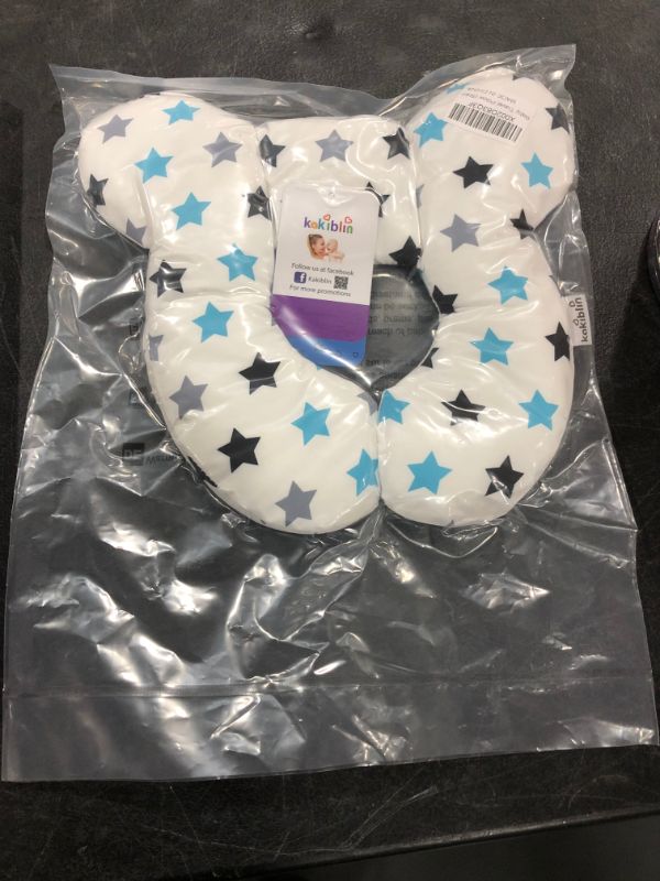 Photo 2 of Baby Travel Pillow, Infant Head and Neck Support Pillow for Car Seat, Pushchair, for 0-1 Years Old Baby (White)
