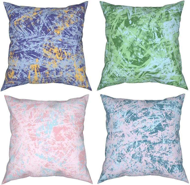 Photo 1 of Deianda Abstract Art Pillow Cover, Modern Decorative Throw Pillows Cushion Cover for Bedroom Sofa Living Room 18 X 18 Inch Set of 4
