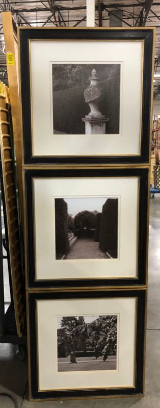 Photo 1 of 3 WINDOW MATTED  FRAMED BLACK  WHITE DECORATIVE PHOTOS UNKNOWN PHOTO LOCATIONS  ARTISTS APPROX 67H X 23W INCHES