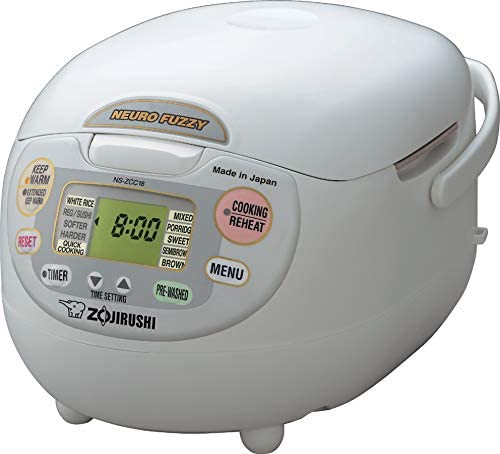 Photo 1 of Zojirushi NS-ZCC18 Neuro Fuzzy Rice Cooker & Warmer, 10 Cup, Premium White, Made in Japan
