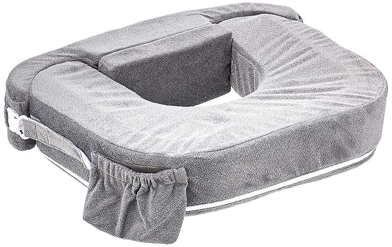 Photo 1 of My Brest Friend Supportive Nursing Pillow for Twins 0-12 Months, Plus-Size, Dark Grey