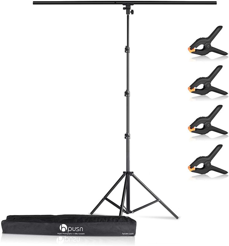 Photo 1 of 8.5 x 5 ft T-Shape Backdrop Stand Kit: Adjustable Portable Photo Backdrop Stand with 4 Spring Clamps & Sandbag for Parties Birthday Parties & Photographic Studio Video

Tear on outer packaging/bag