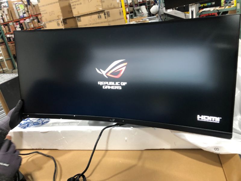 Photo 2 of ASUS ROG Swift PG35VQ 35” Curved HDR Gaming Monitor 200Hz (3440 x 1440) 2ms G-SYNC Ultimate Eye Care DisplayPort HDMI USB Aura Sync HDR10 DisplayHDR 1000
