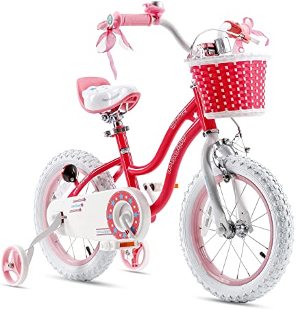 Photo 1 of 
RoyalBaby Stargirl Kids Bike Girls 12 14 16 18 20 Inch Children's Bicycle with Basket for Age 3-6 Years
Color:Pink
Style:12 Inch With Training Wheels
