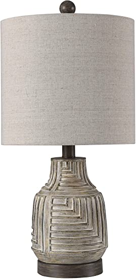 Photo 1 of Collective Design L14337ADSAM Maze, Bokava,Garrison, Gray Table Lamp
