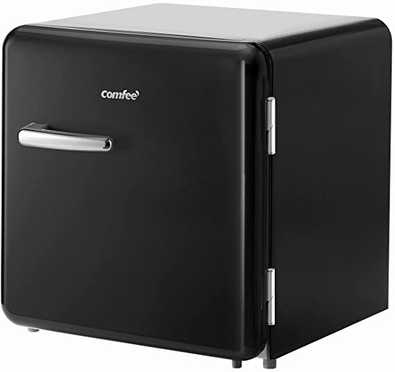 Photo 1 of COMFEE 1.6 Cubic Feet Solo Series Retro Refrigerator Sleek Appearance HIPS Interior, Energy Saving, Adjustable Legs, Temperature Thermostat Dial, Removable Shelf, Perfect for Home/Dorm/Garage [black]
