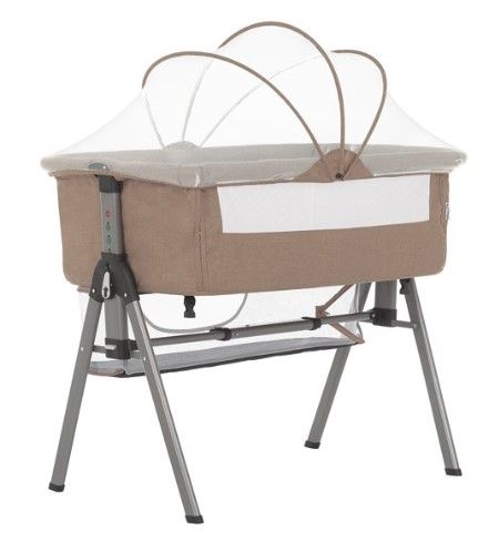 Photo 1 of Dream On Me Lotus Bassinet and Bedside Sleeper in Brown
